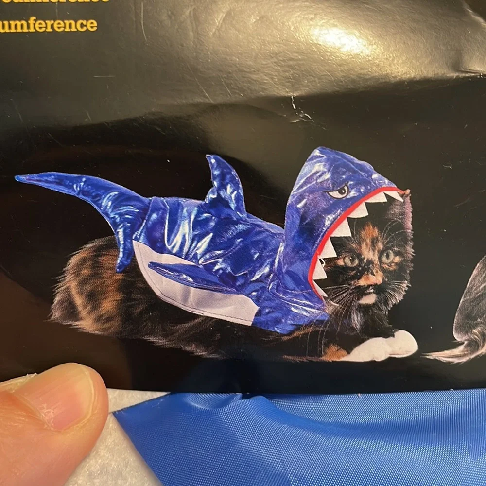Killer SHARK Halloween Dog Cat Pet Costume - Size S Small Vibrant Life NEW